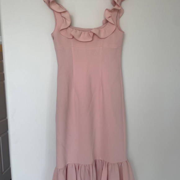 CINQ À SEPT Woman Opalina Fluted Ruffle-trimmed Crepe Dress - Picture 5 of 10